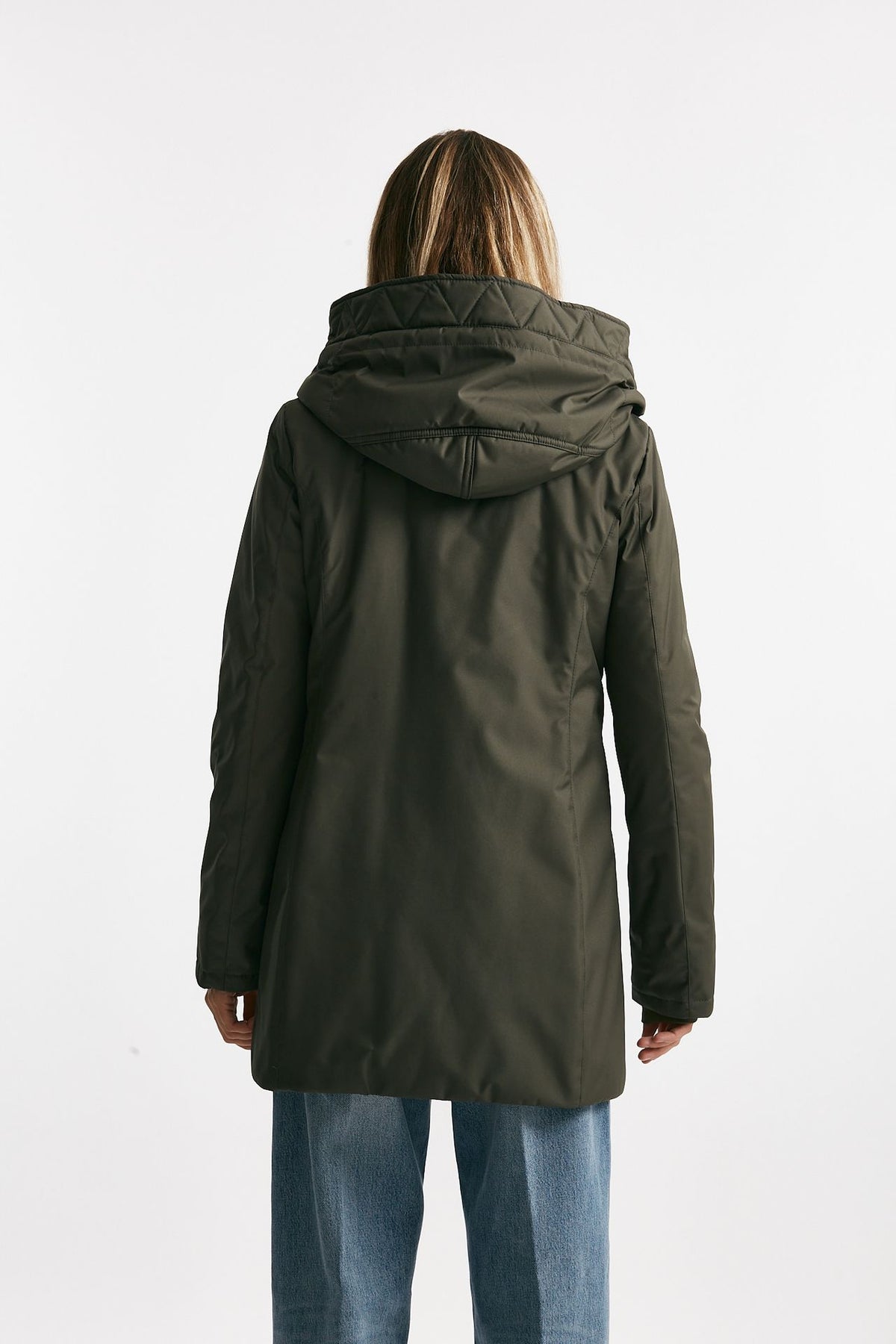 Giaccone TOGGLE in gabardina tecnica verde women Fay - 3