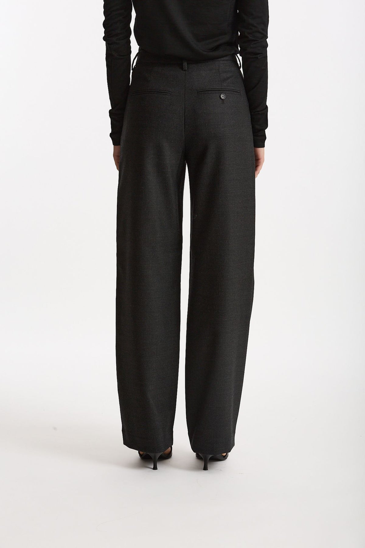 Pantalone in lana PHAEDRA grigio antracite women Grifoni - 2