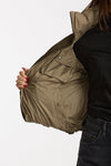 Piumino crop PINE reversibile verde militare/beige women Grifoni - 6