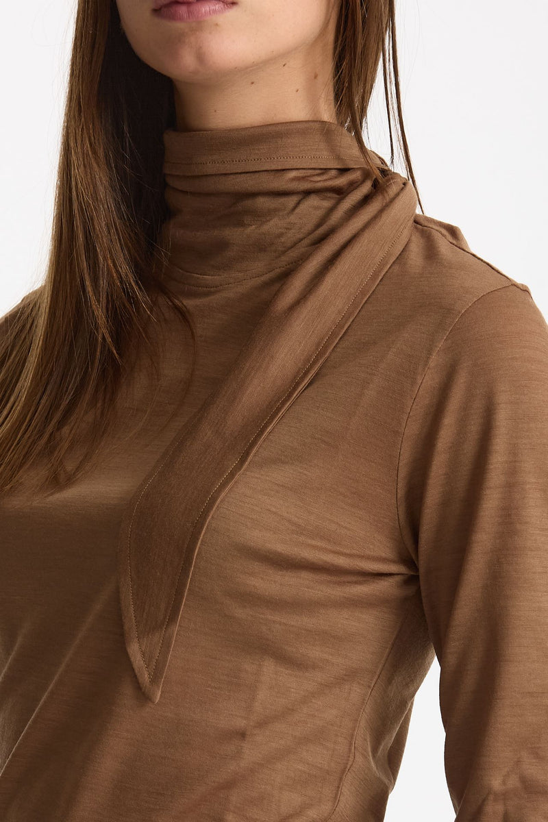 Maglia collo alto TESSA cammello women Grifoni - 2