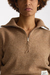 Maglia con zip cammello women Grifoni - 5