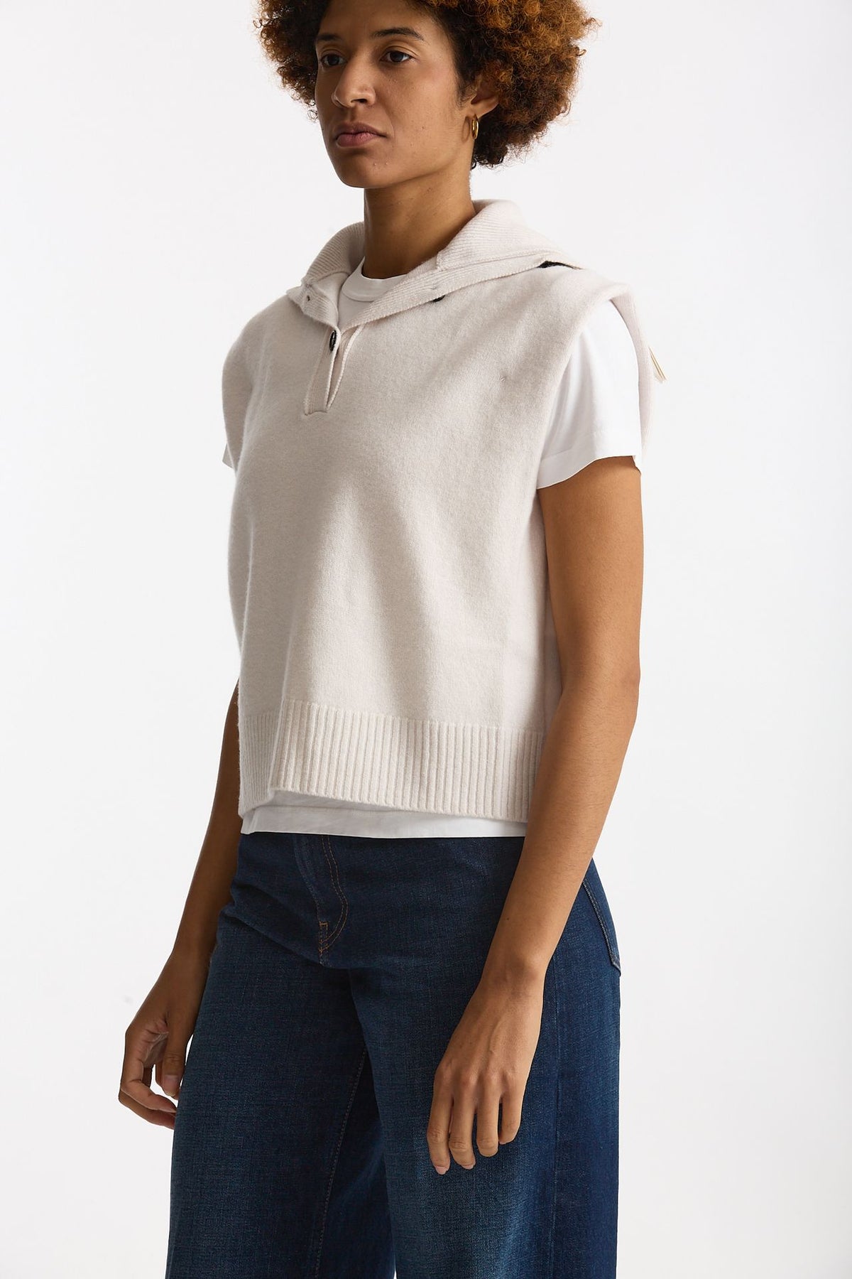 Gilet in lana panna women Grifoni - 2