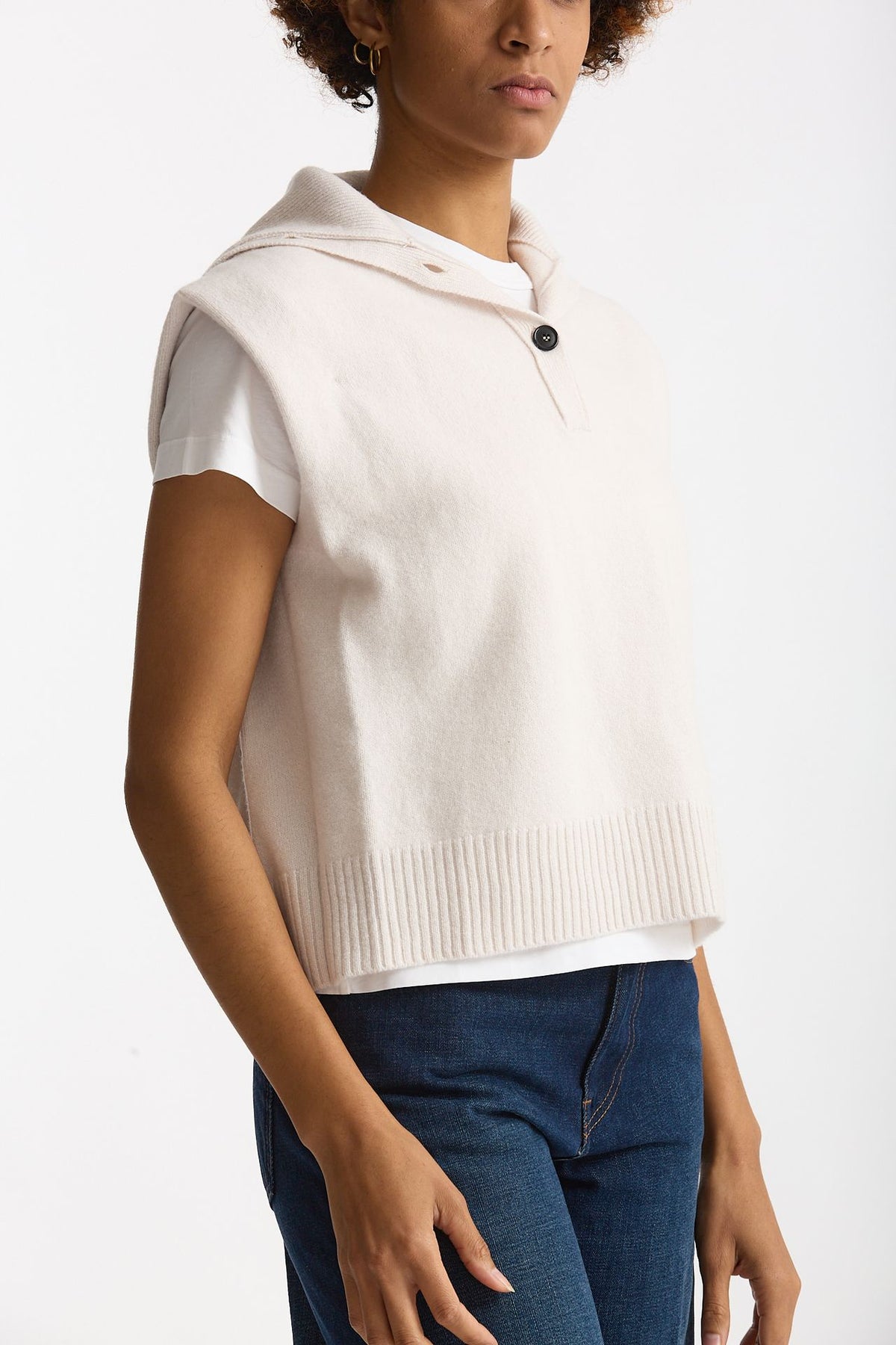 Gilet in lana panna women Grifoni - 1