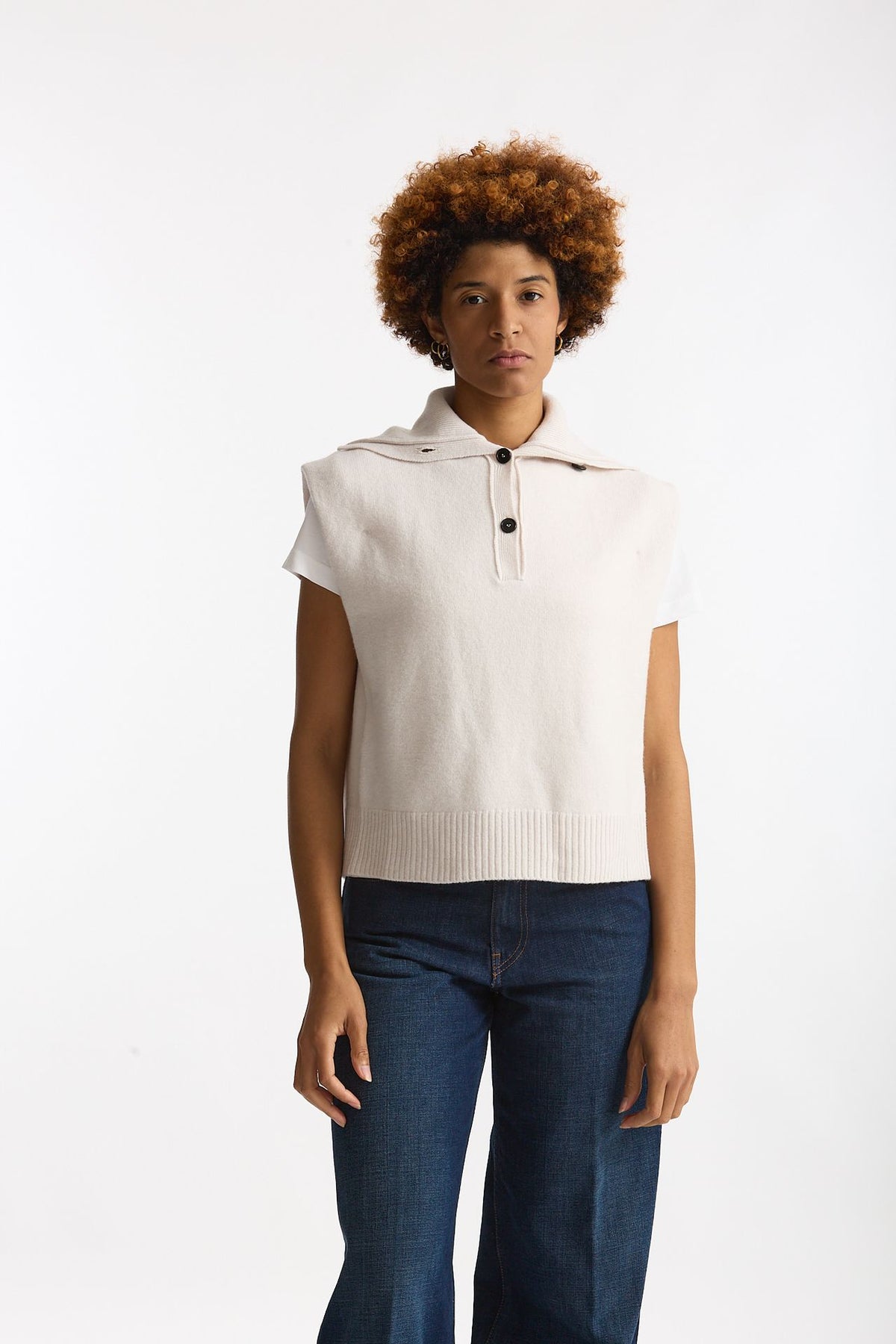 Gilet in lana panna women Grifoni - 4