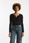 Maglia serafino in lana e alpaca nero women Grifoni - 1