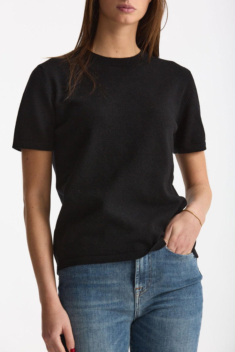 Maglia mezza manica in lana nero women Grifoni - 3
