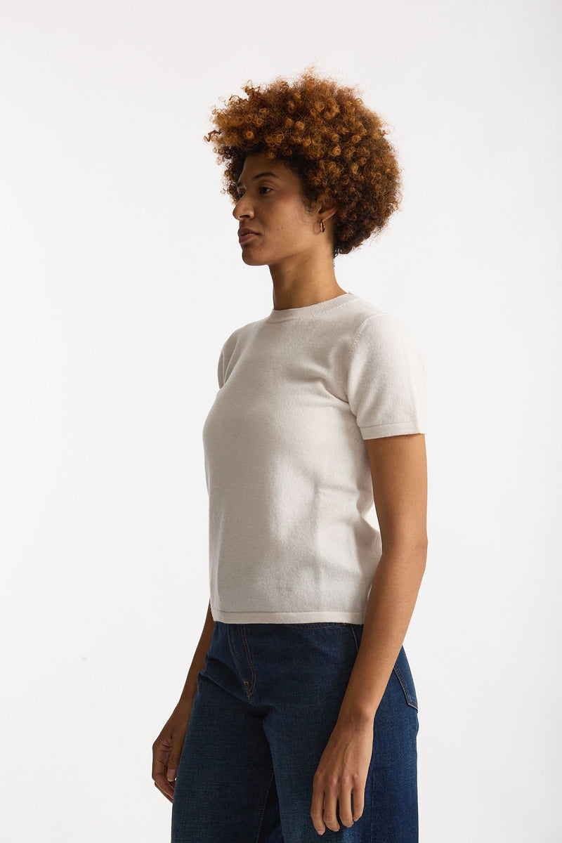 Maglia mezza manica in lana panna women Grifoni - 2