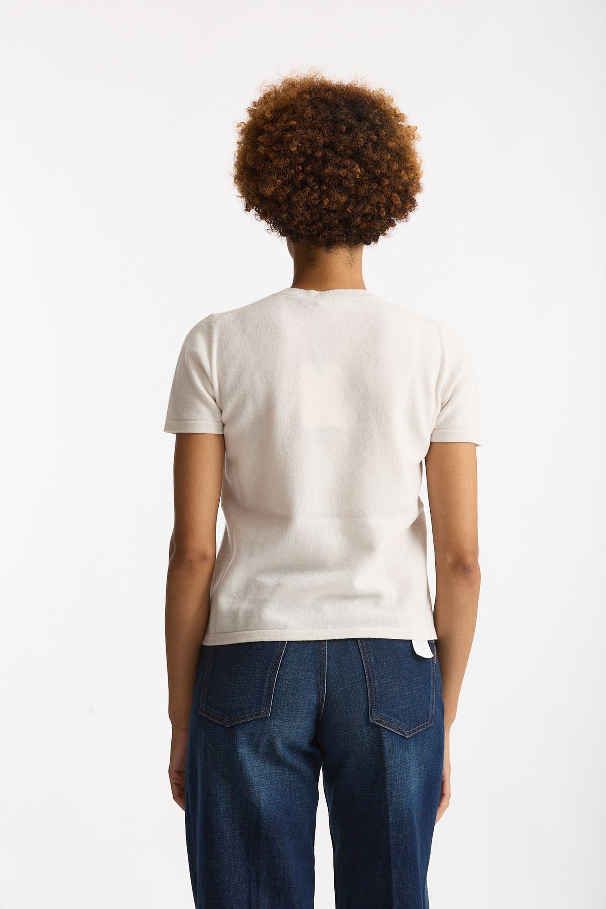 Maglia mezza manica in lana panna women Grifoni - 3