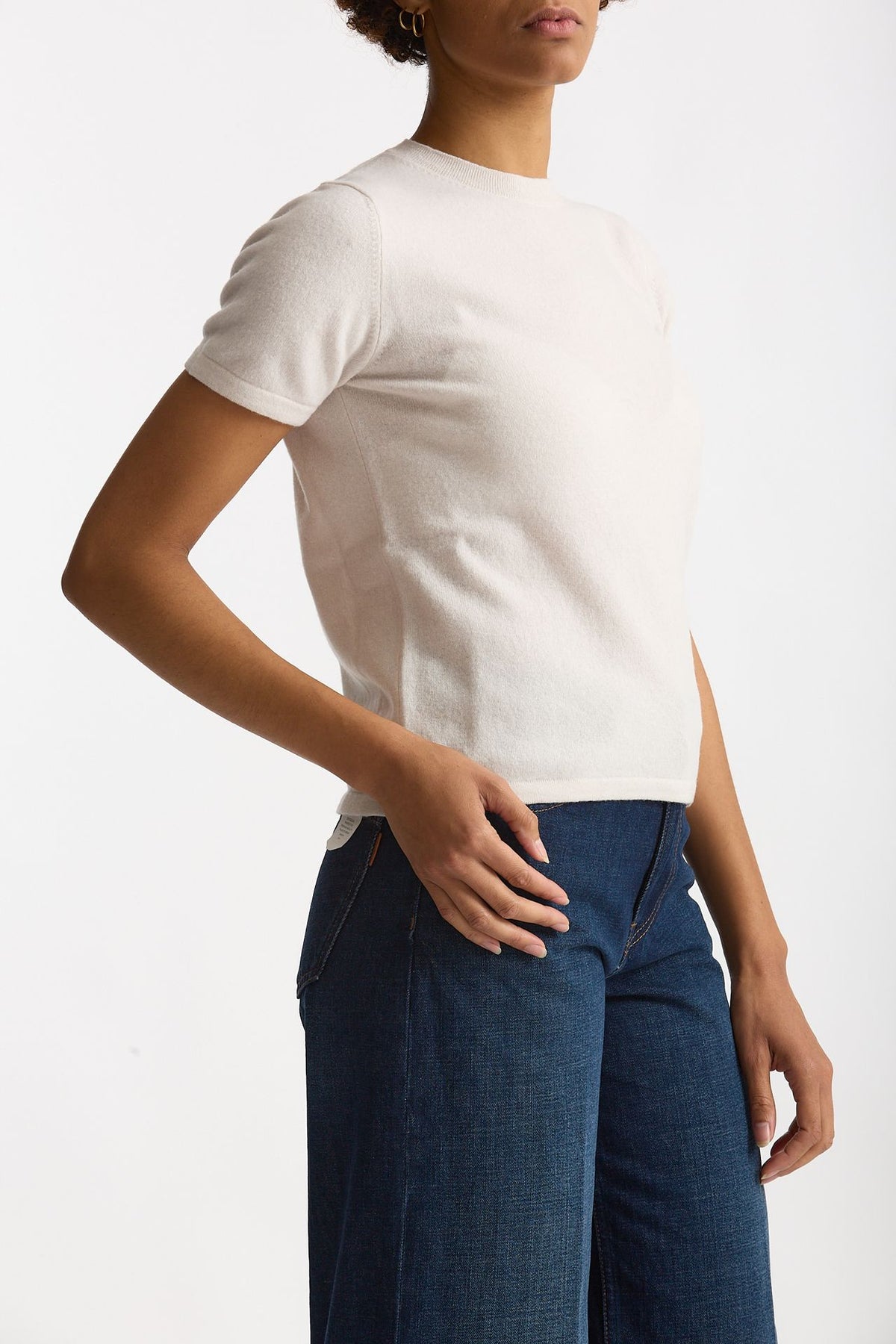Maglia mezza manica in lana panna women Grifoni - 4