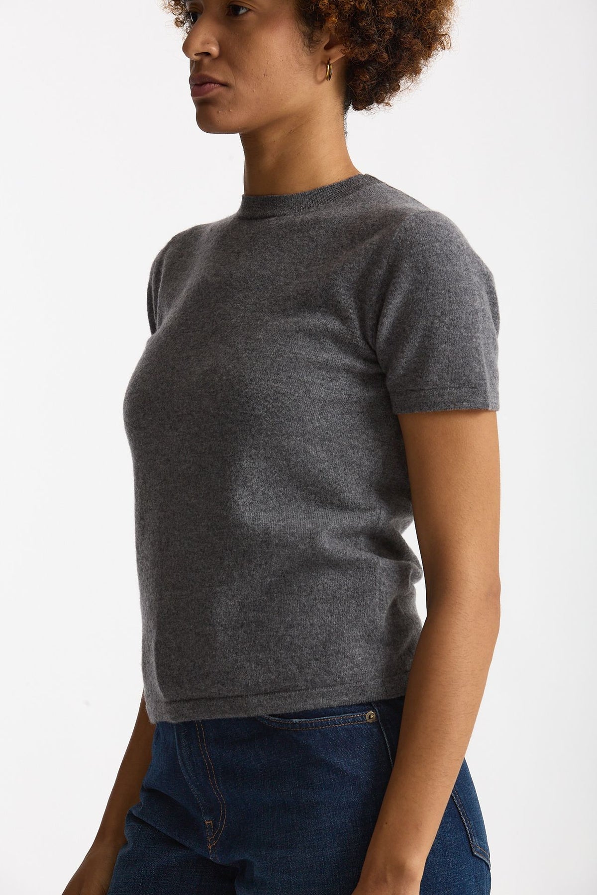 Maglia mezza manica in lana grigio women Grifoni - 2