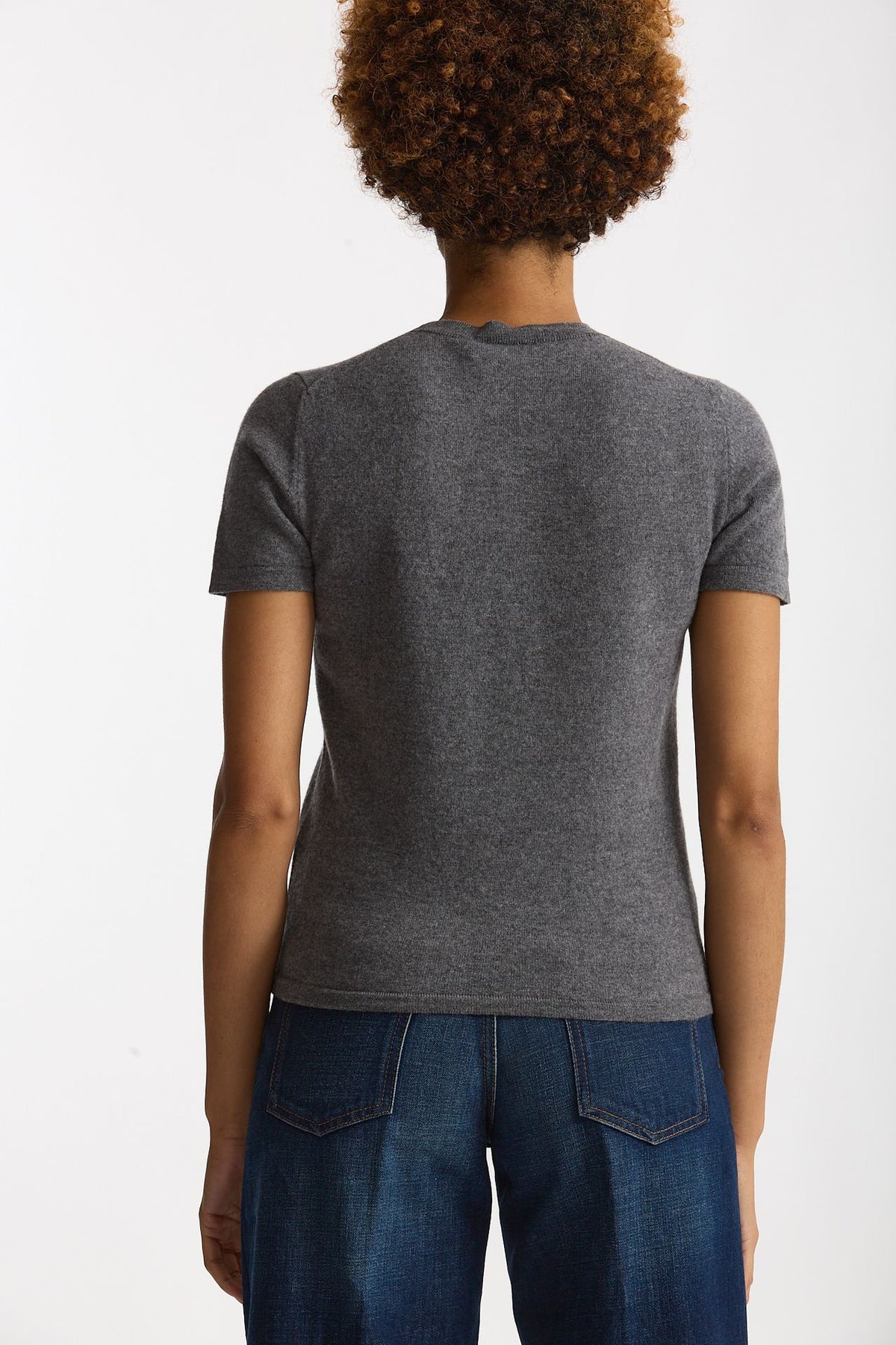 Maglia mezza manica in lana grigio women Grifoni - 3