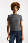 Maglia mezza manica in lana grigio women Grifoni - 1