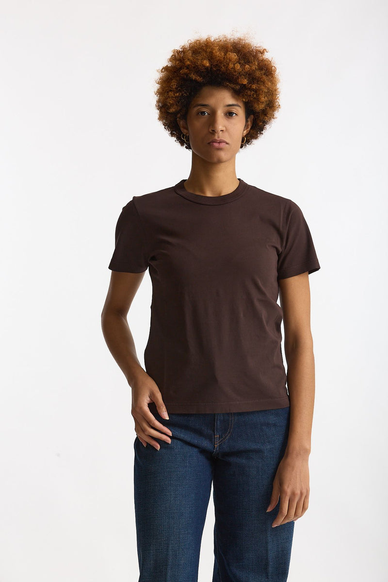 T-shirt basic in cotone marrone women Grifoni - 2