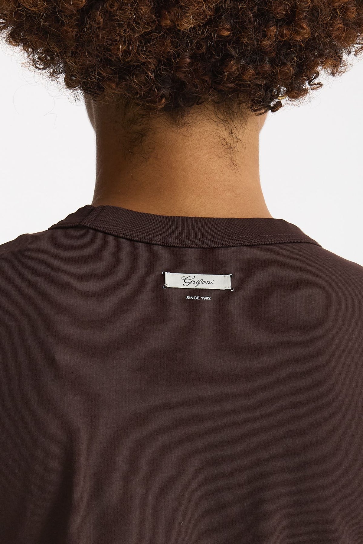 T-shirt basic in cotone marrone women Grifoni - 4