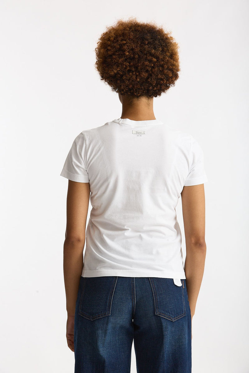 T-shirt basic in cotone bianco women Grifoni - 3