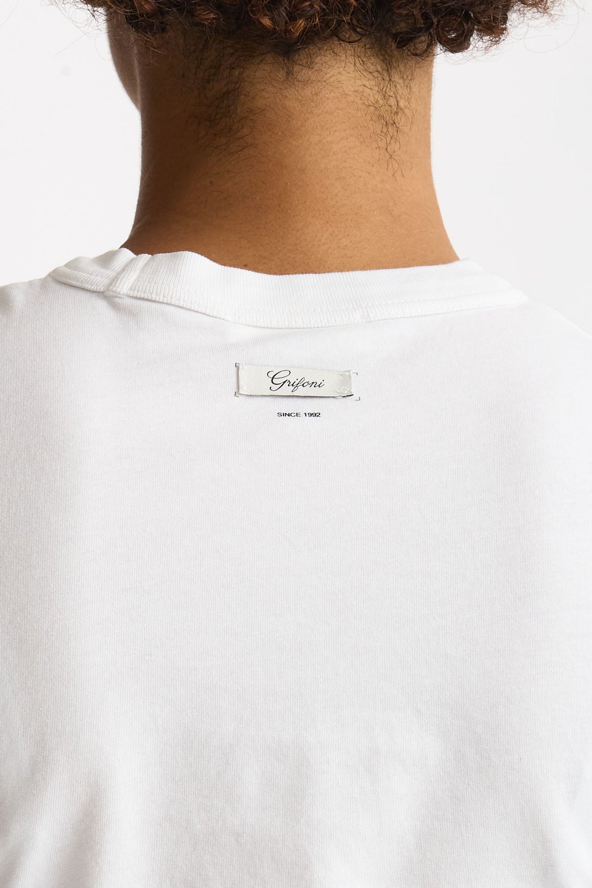 T-shirt basic in cotone bianco women Grifoni - 5