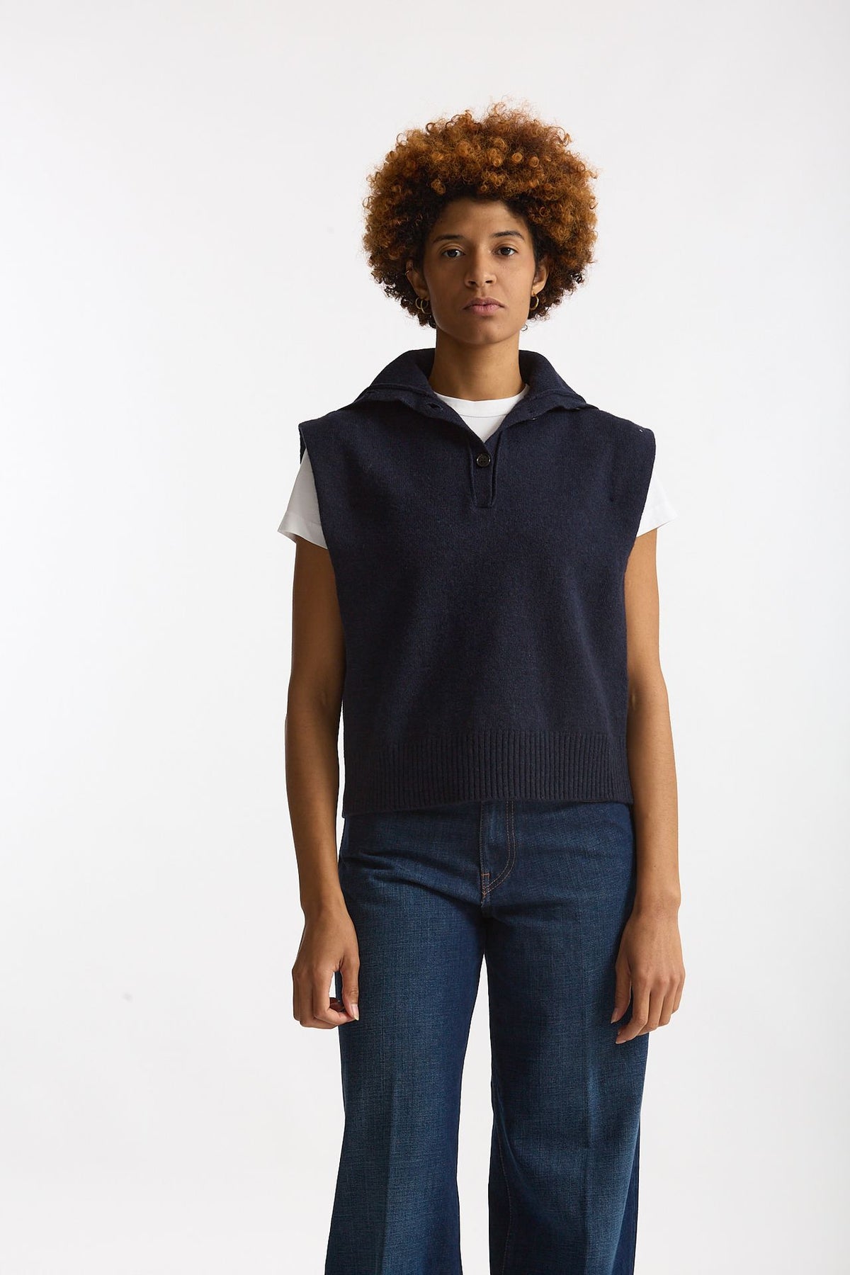 Gilet in lana blu women Grifoni - 2