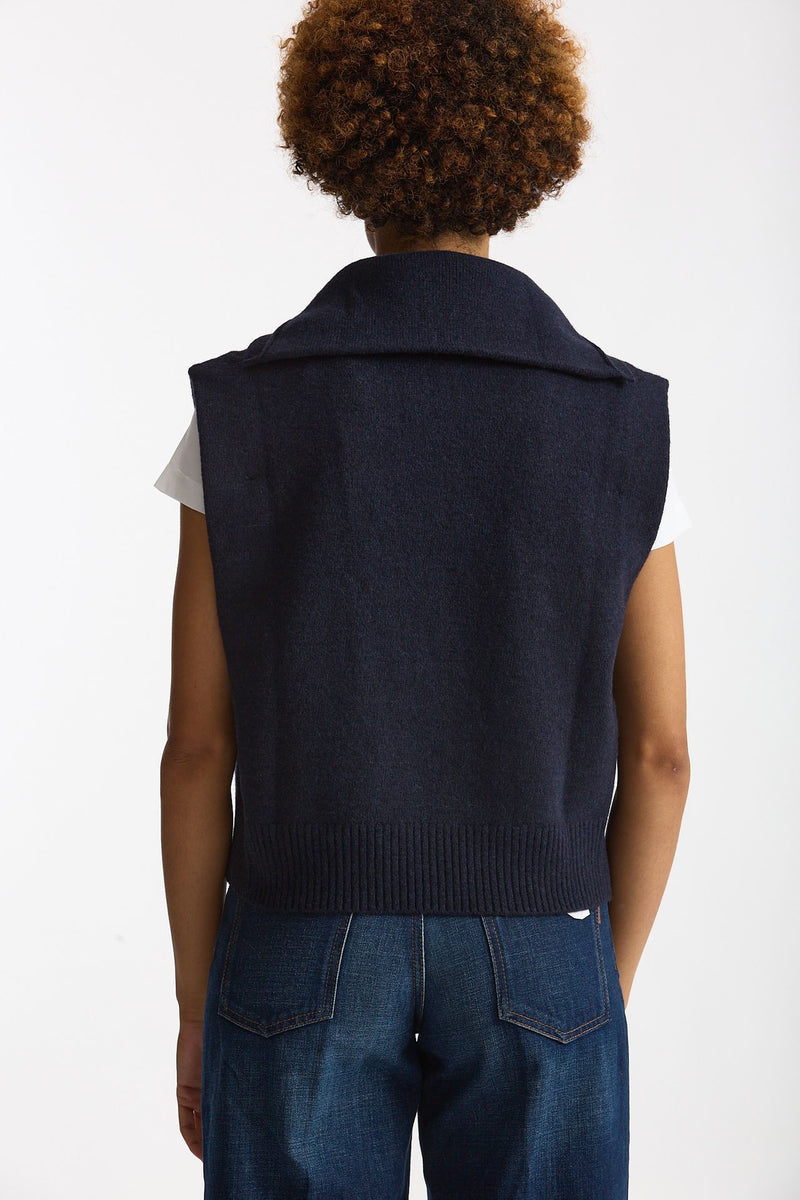 Gilet in lana blu women Grifoni - 3