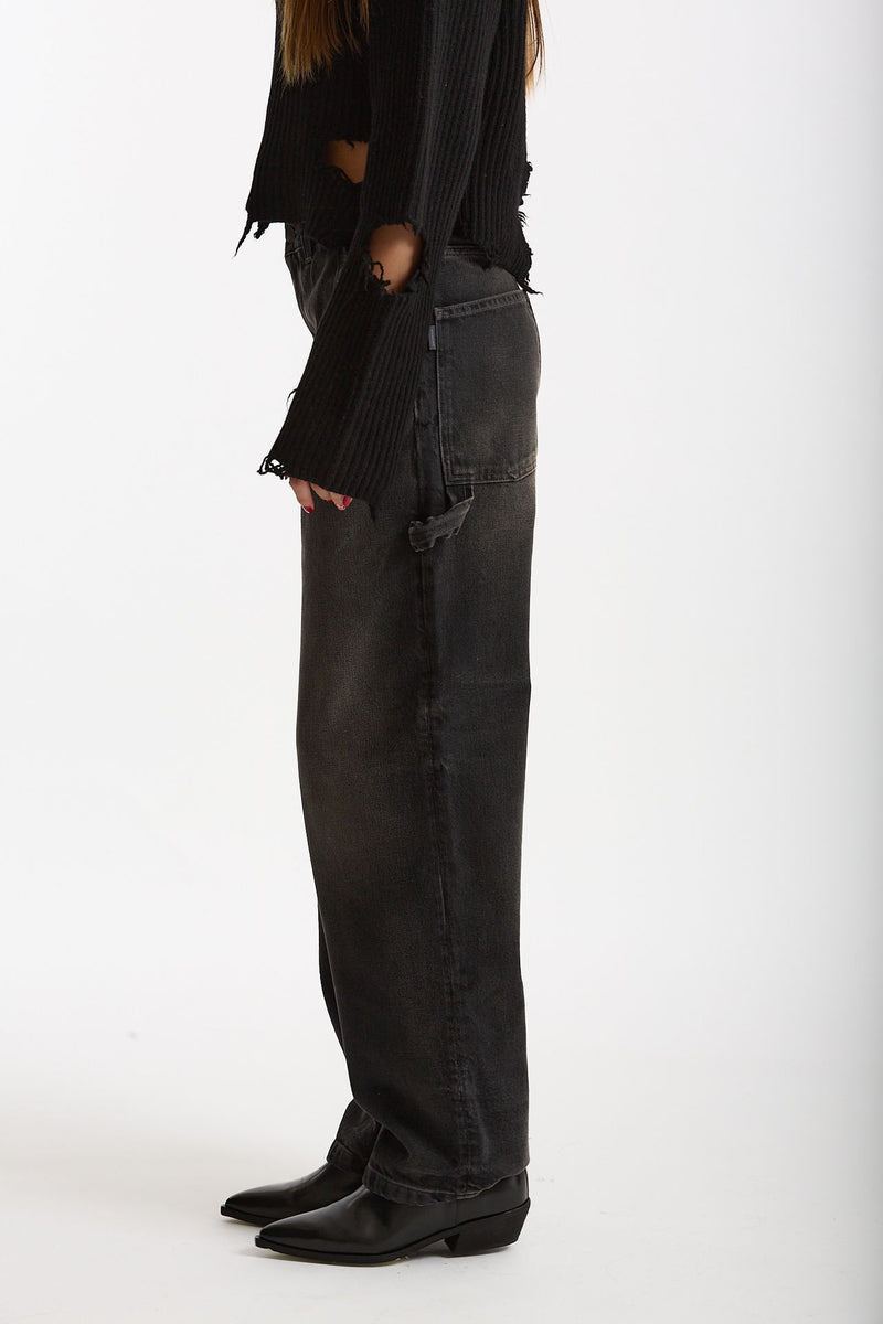 Jeans workwear SIBILLA Nero slavato women Haikure - 3