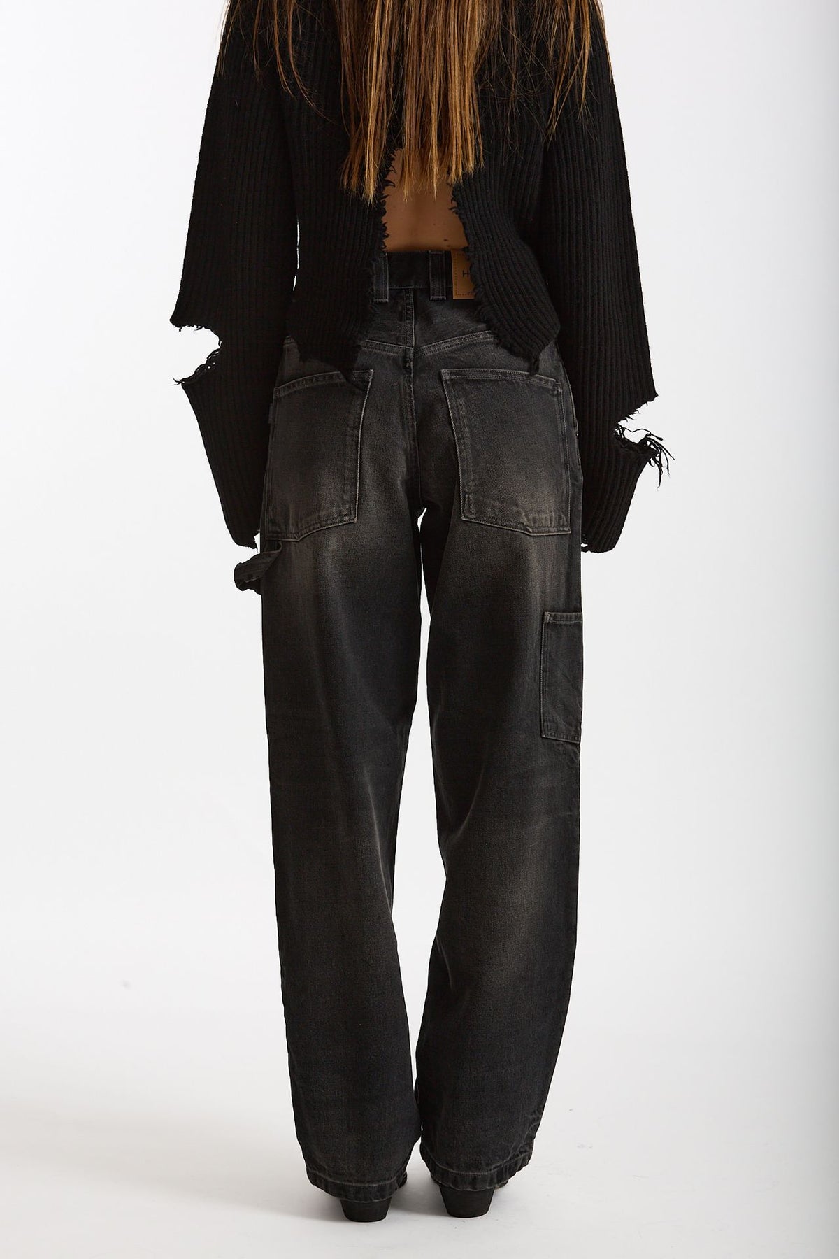 Jeans workwear SIBILLA Nero slavato women Haikure - 2