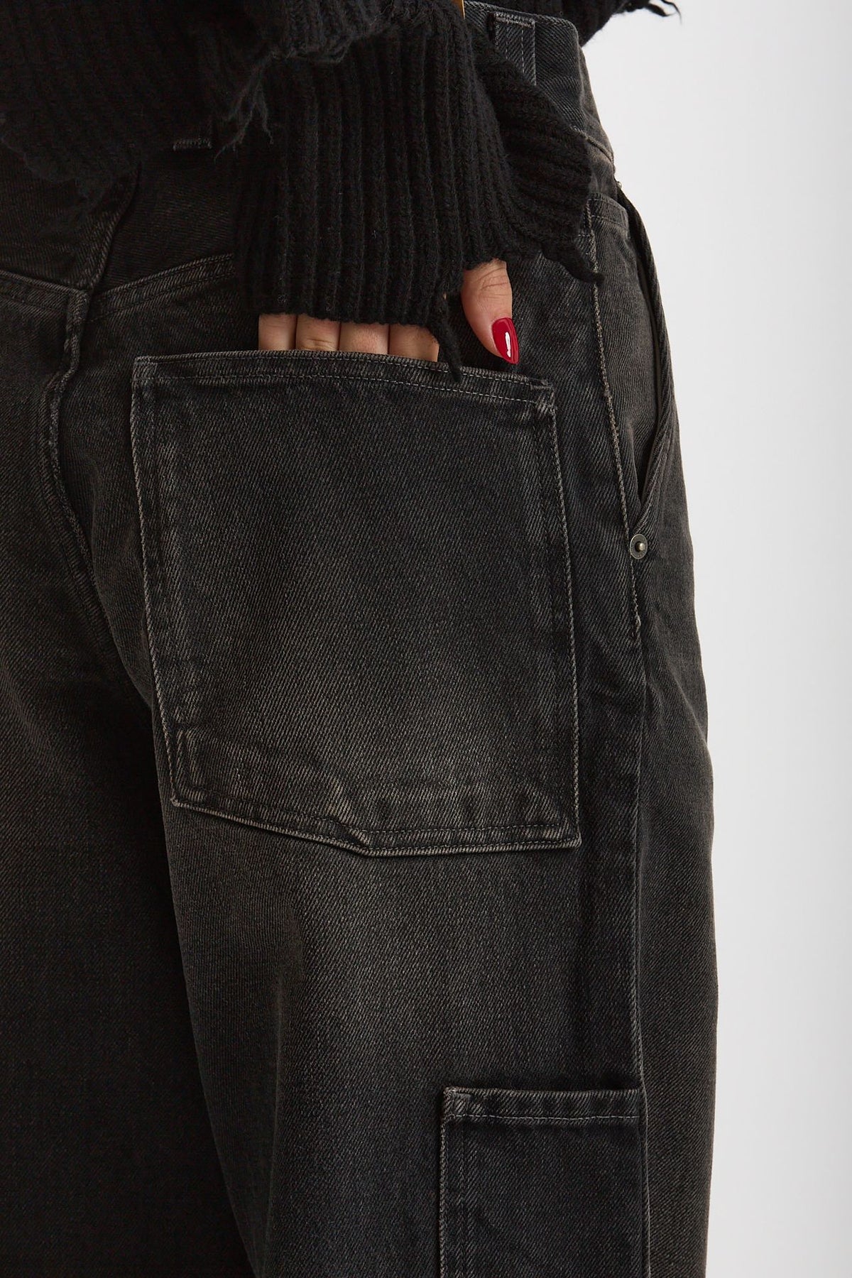 Jeans workwear SIBILLA Nero slavato women Haikure - 6