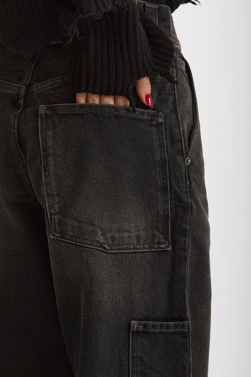 Jeans workwear SIBILLA Nero slavato women Haikure - 6