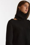 Maglia destroyed collo alto nero women Haikure - 6