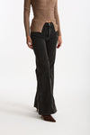 Pantaloni in velluto CLARA nero slavato women Haikure - 4