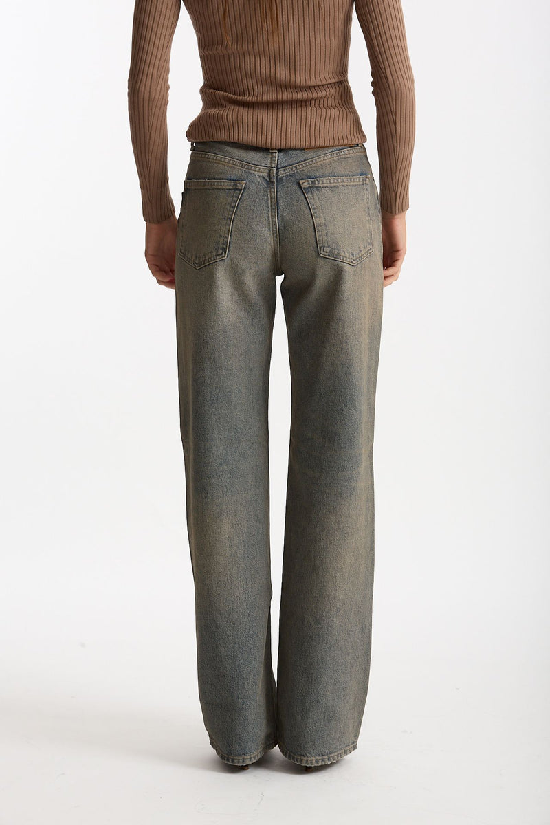 Jeans wide leg KOREA vita alta women Haikure - 3