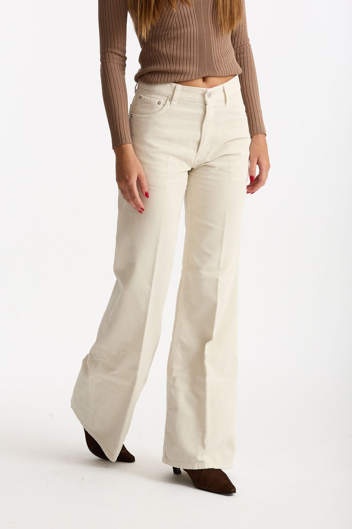 Pantaloni in velluto CLARA panna women Haikure - 4