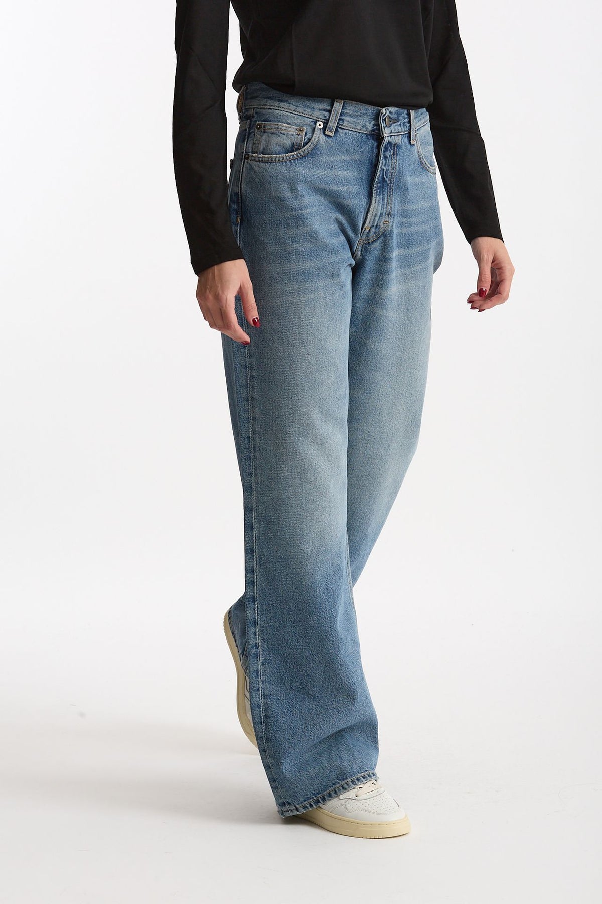 Jeans wide leg KOREA Vita alta women Haikure - 1