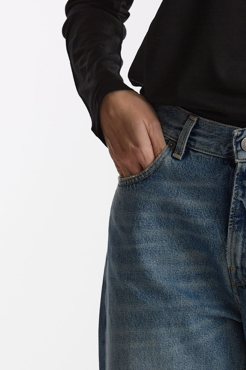 Jeans wide leg KOREA Vita alta women Haikure - 4
