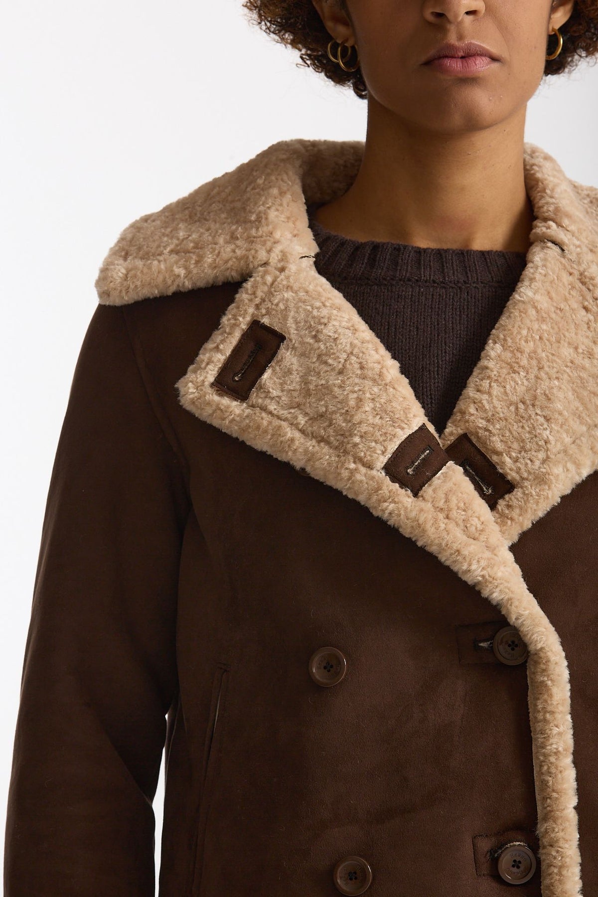 Eco montone corto marrone e beige women Herno - 6