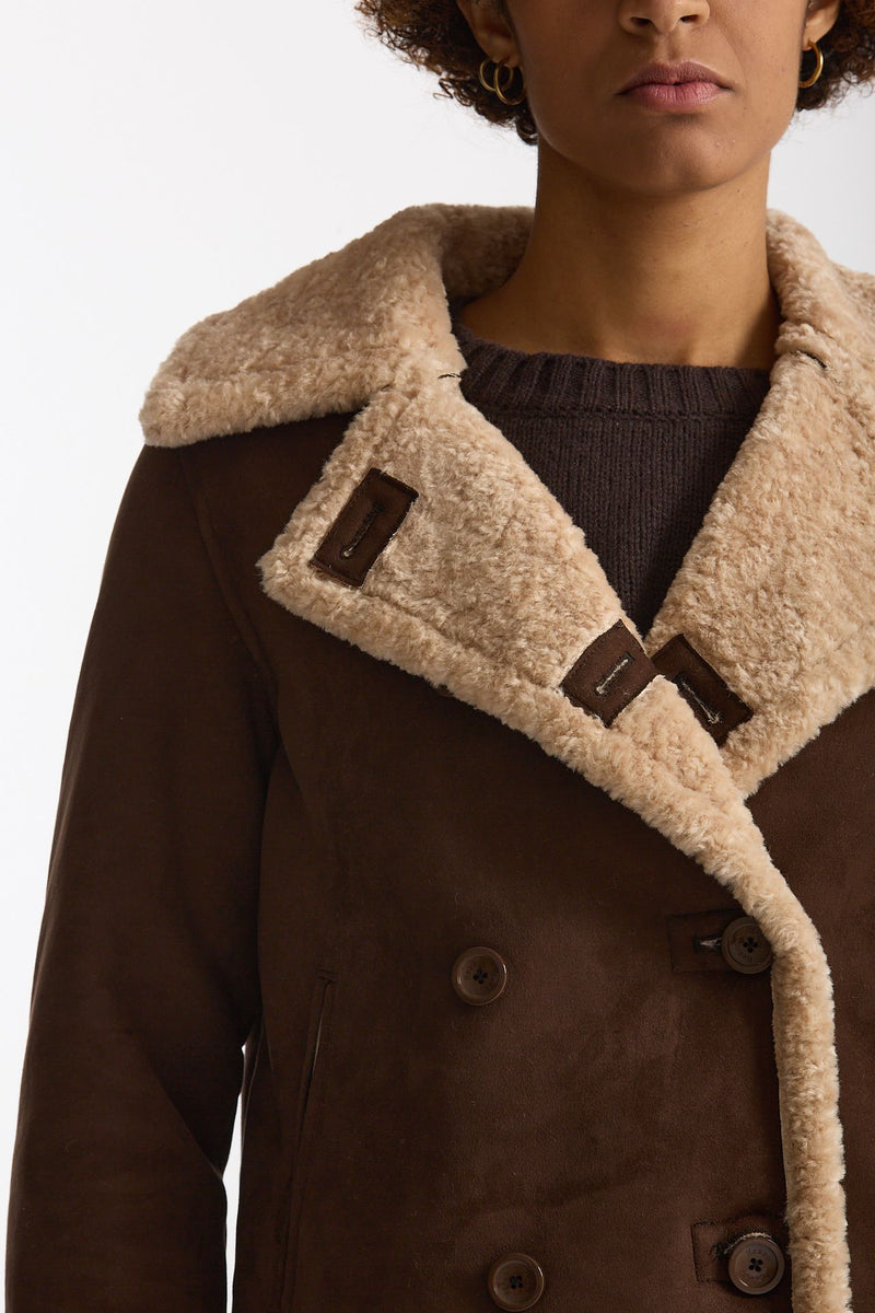 Eco montone corto marrone e beige women Herno - 6
