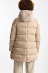 Piumino midi in raso panna women Herno - 3