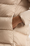 Piumino midi in raso panna women Herno - 4