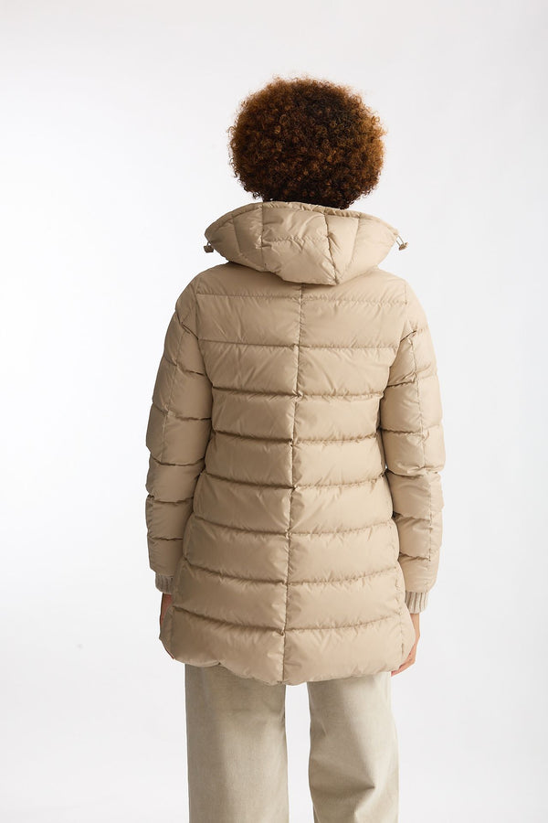 Piumino midi CHAMONIX in nylon beige women Herno