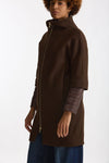 Cappotto in twill di lana e nylon marrone women Herno - 1