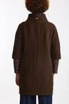 Cappotto in twill di lana e nylon marrone women Herno - 3