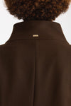 Cappotto in twill di lana e nylon marrone women Herno - 4