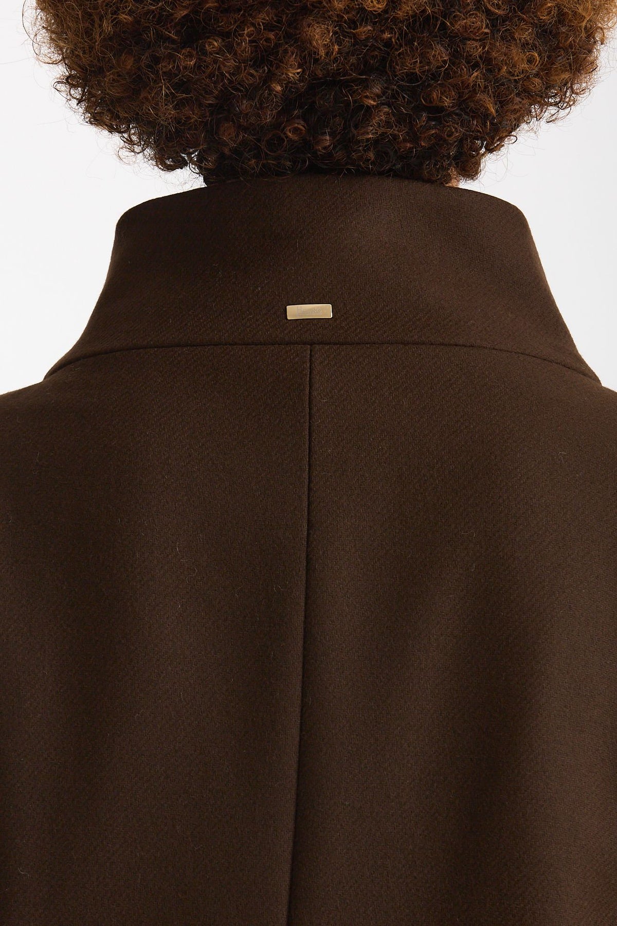 Cappotto in twill di lana e nylon marrone women Herno - 4