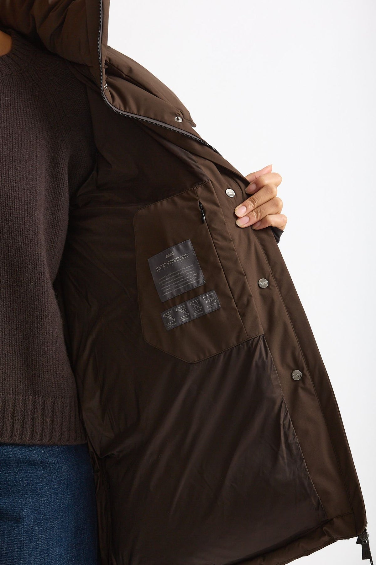 Piumino over windstopper marrone women Herno - 7