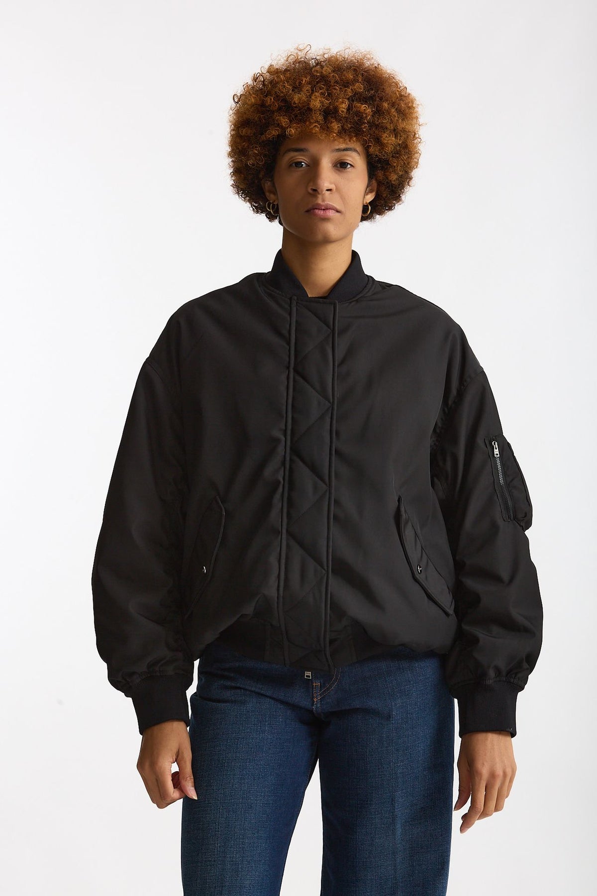 Bomber in gabardina di nylon nero women Herno - 1