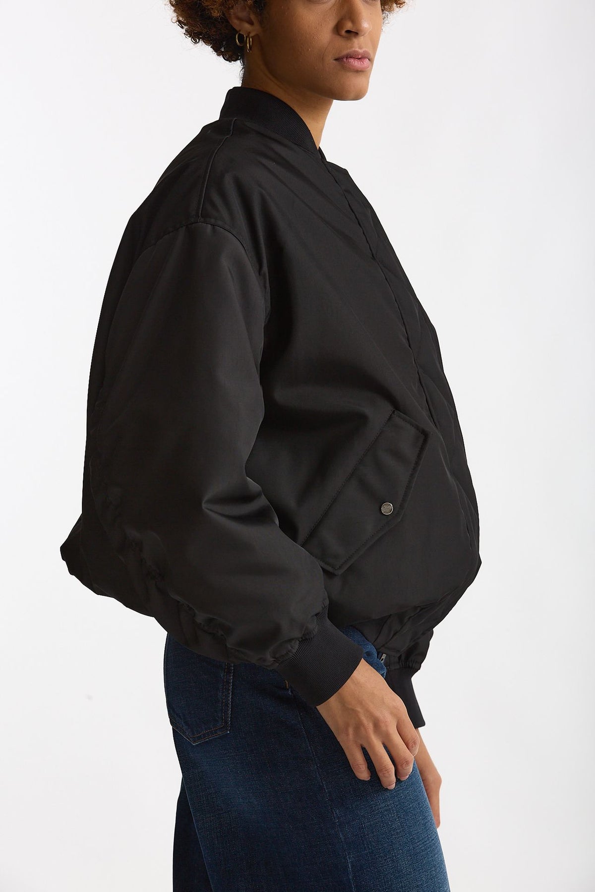 Bomber in gabardina di nylon nero women Herno - 4