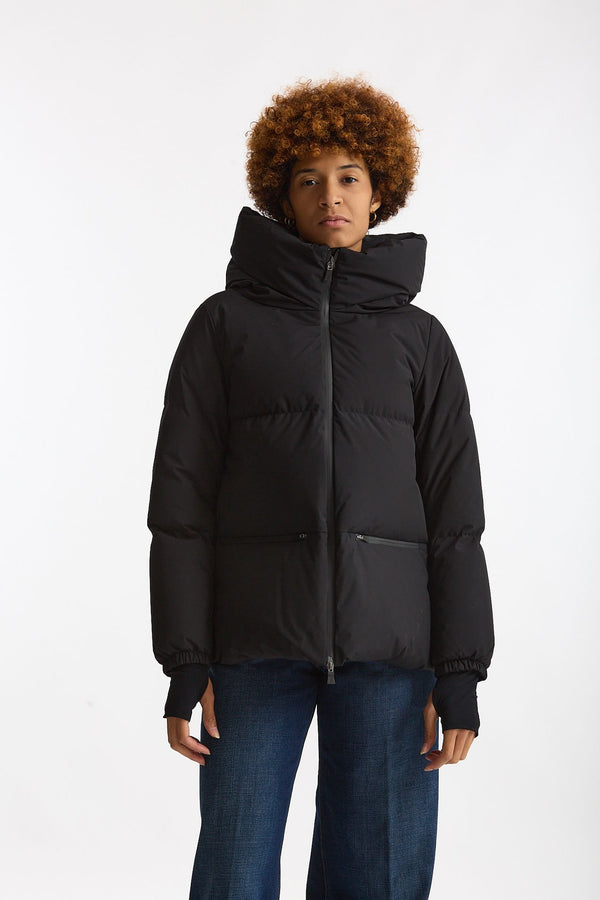 Piumino corto windstopper nero opaco women Herno