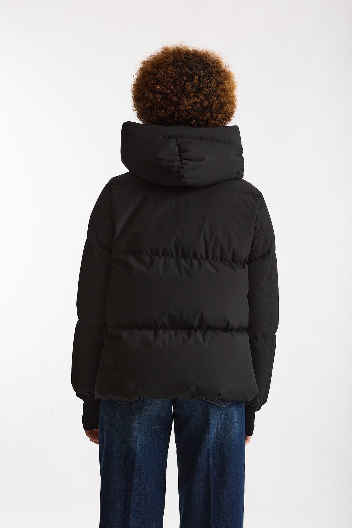 Piumino corto windstopper nero opaco women Herno - 3