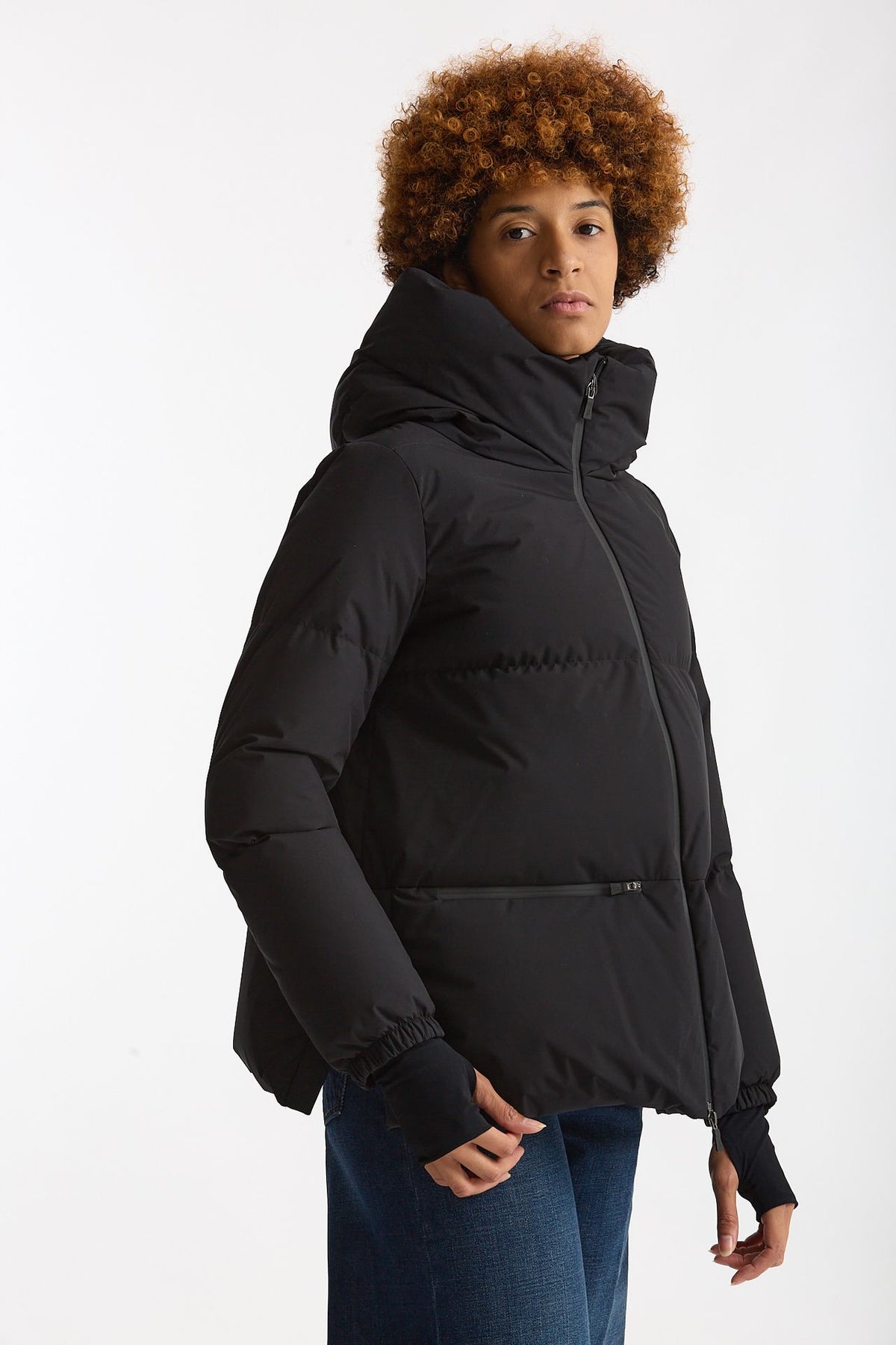 Piumino corto windstopper nero opaco women Herno - 4