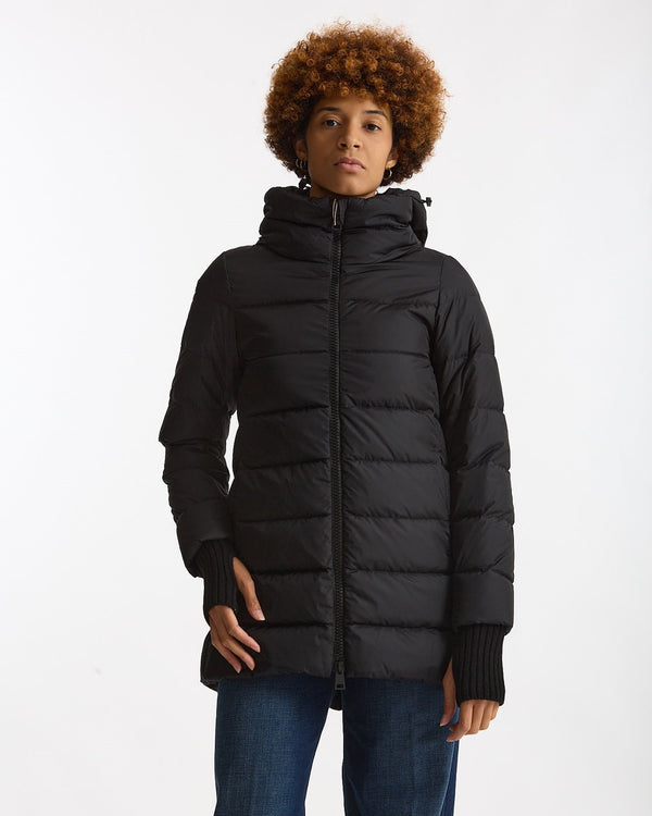 Piumino midi CHAMONIX in nylon nero women Herno