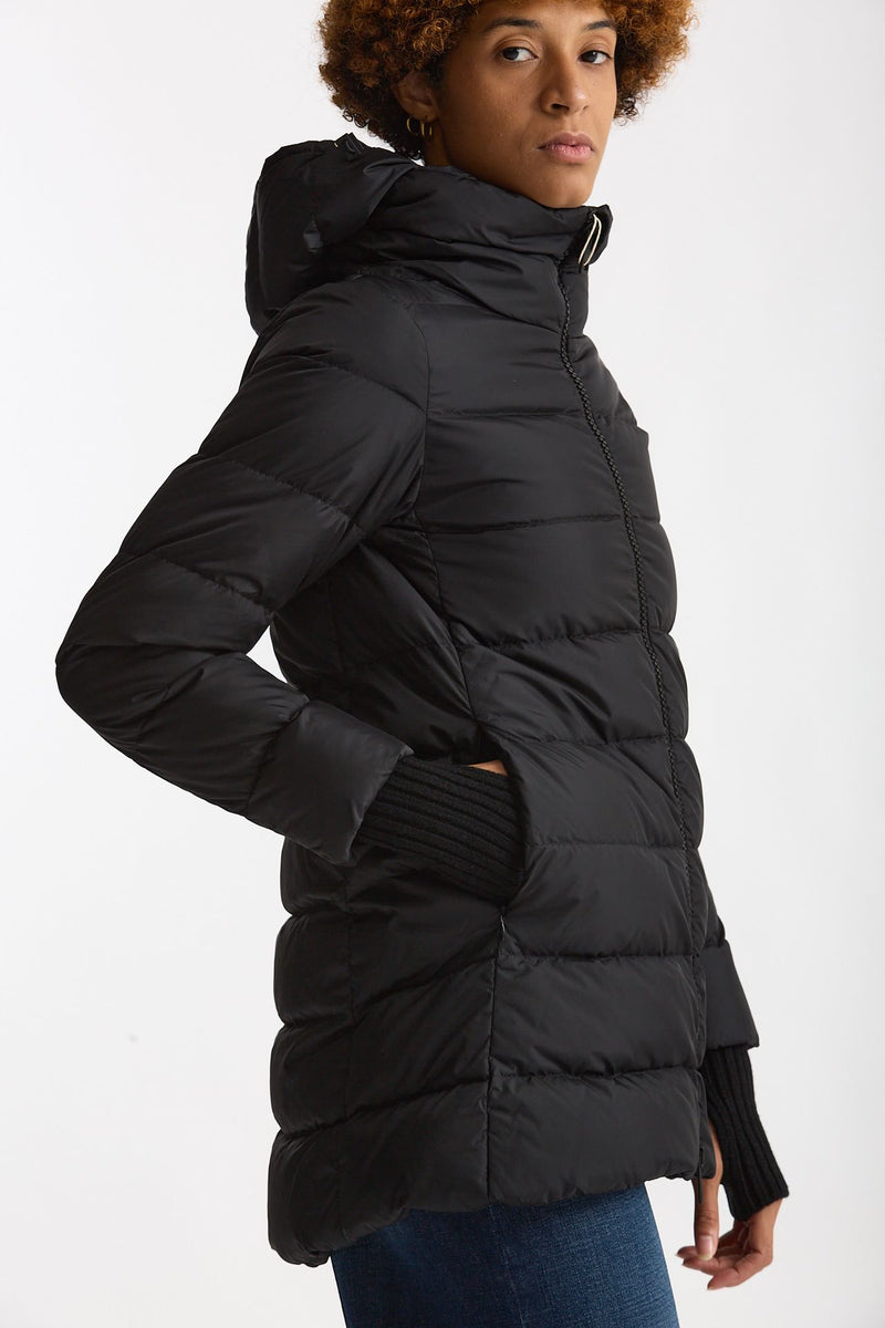 Piumino midi CHAMONIX in nylon nero women Herno - 1
