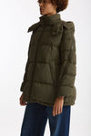 Piumino over verde militare women Herno - 1
